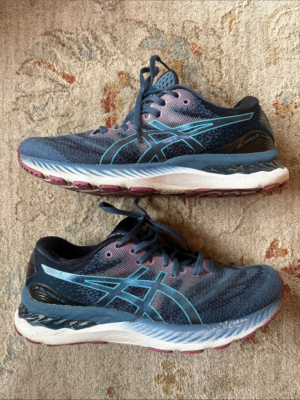 ASICS GEL-Nimbus White Athletic Shoes for Women